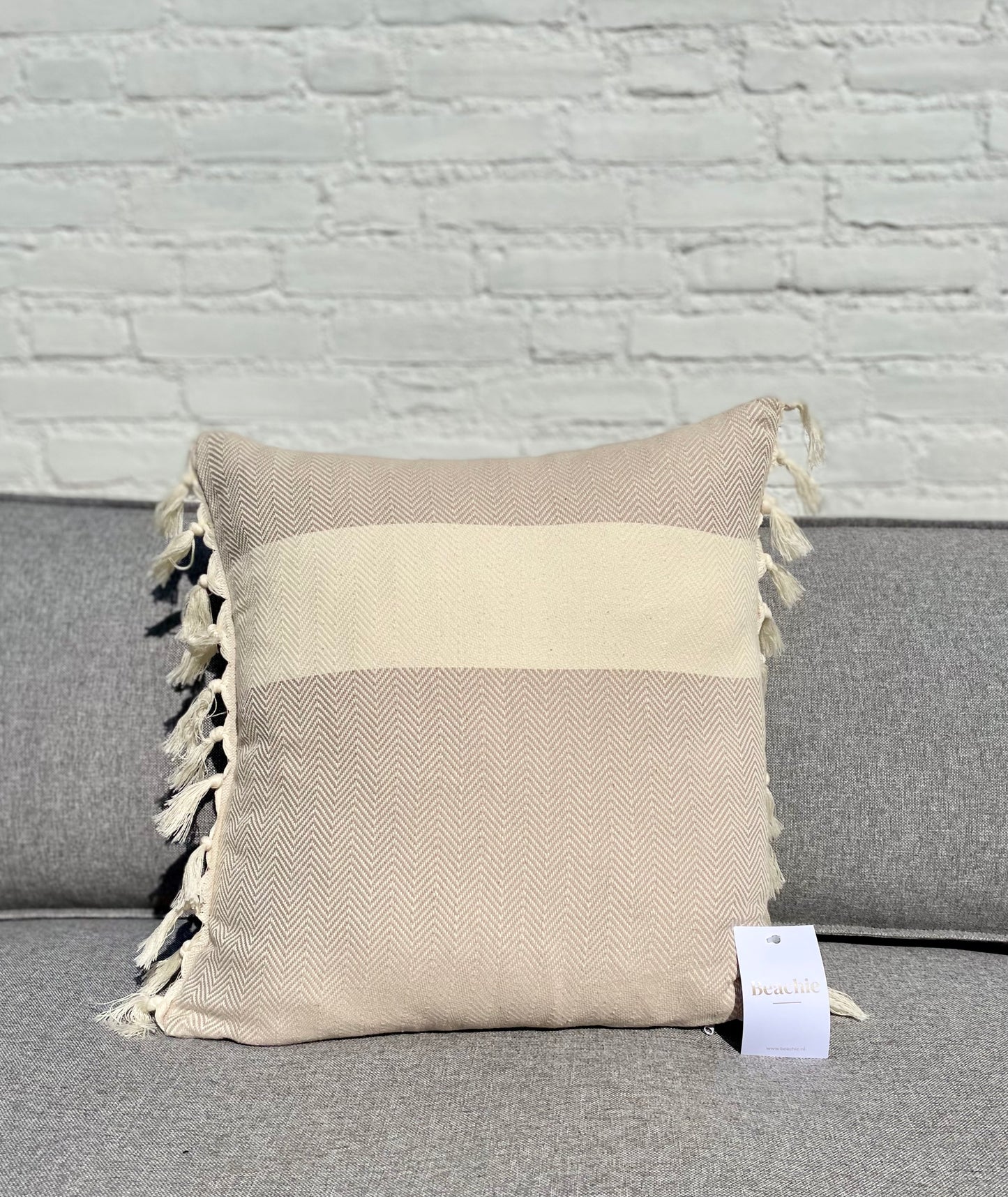 Beachie kussen Cannes beige 50 x 50 cm