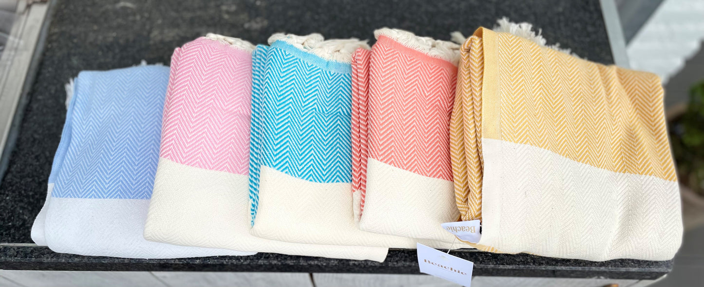 Beachie Cannes Turquoise / ivory