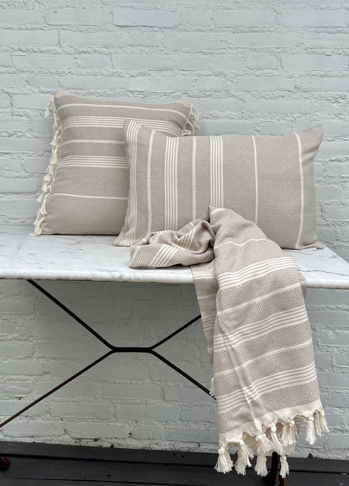 Beachie kussen Blanes beige 50 x 50 cm