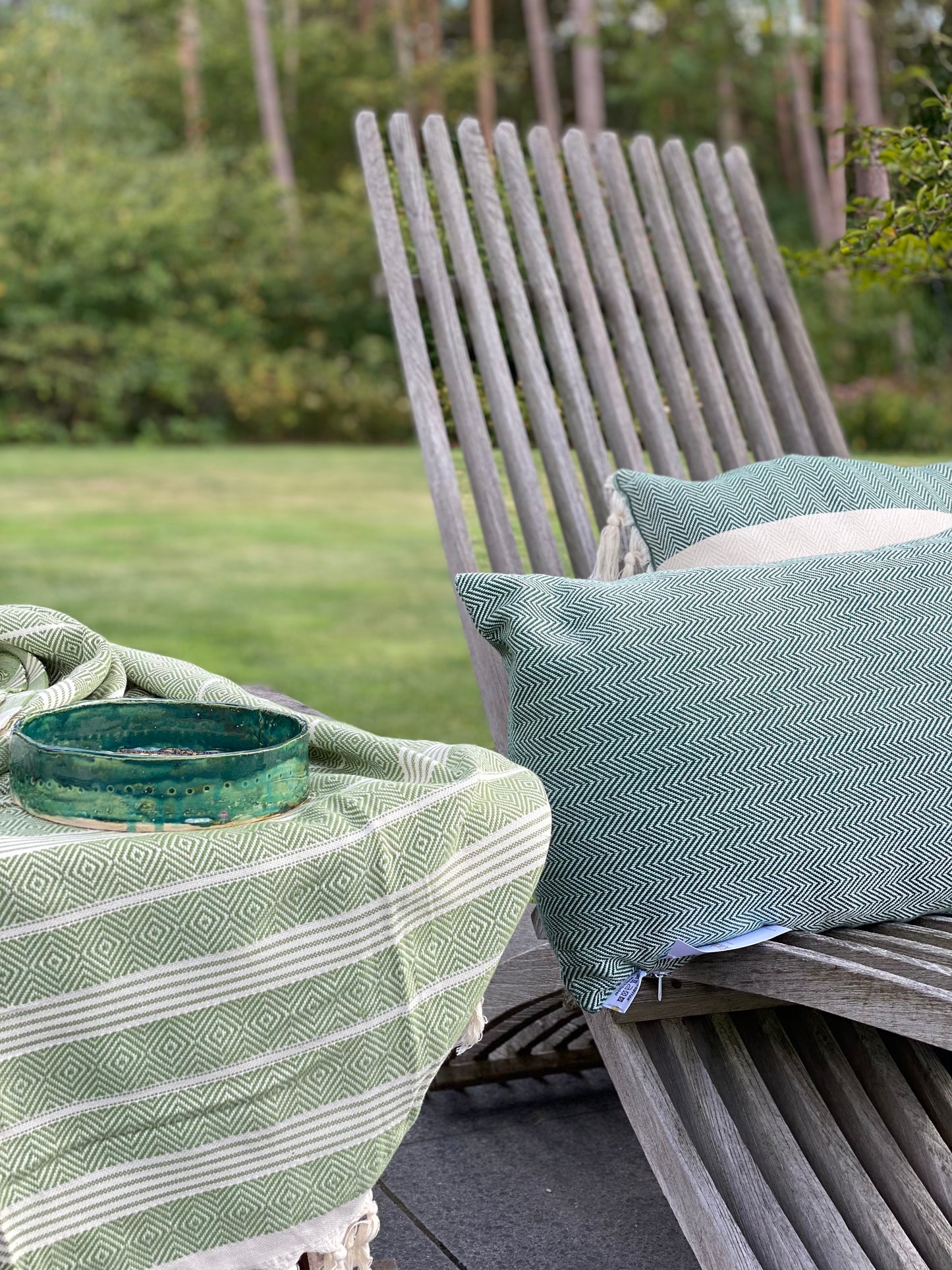 Beachie kussen Cannes Donker groen 60 x 40 cm