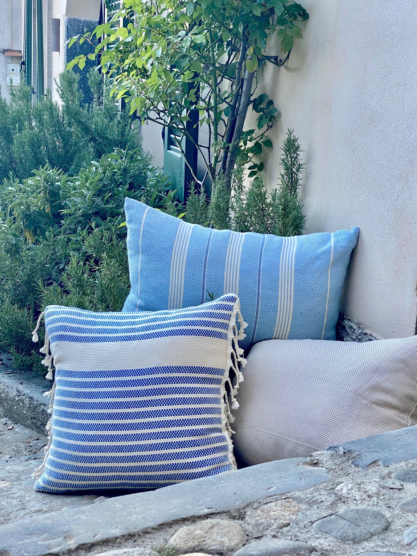 Beachie kussen Blanes licht blauw 60 x 40 cm