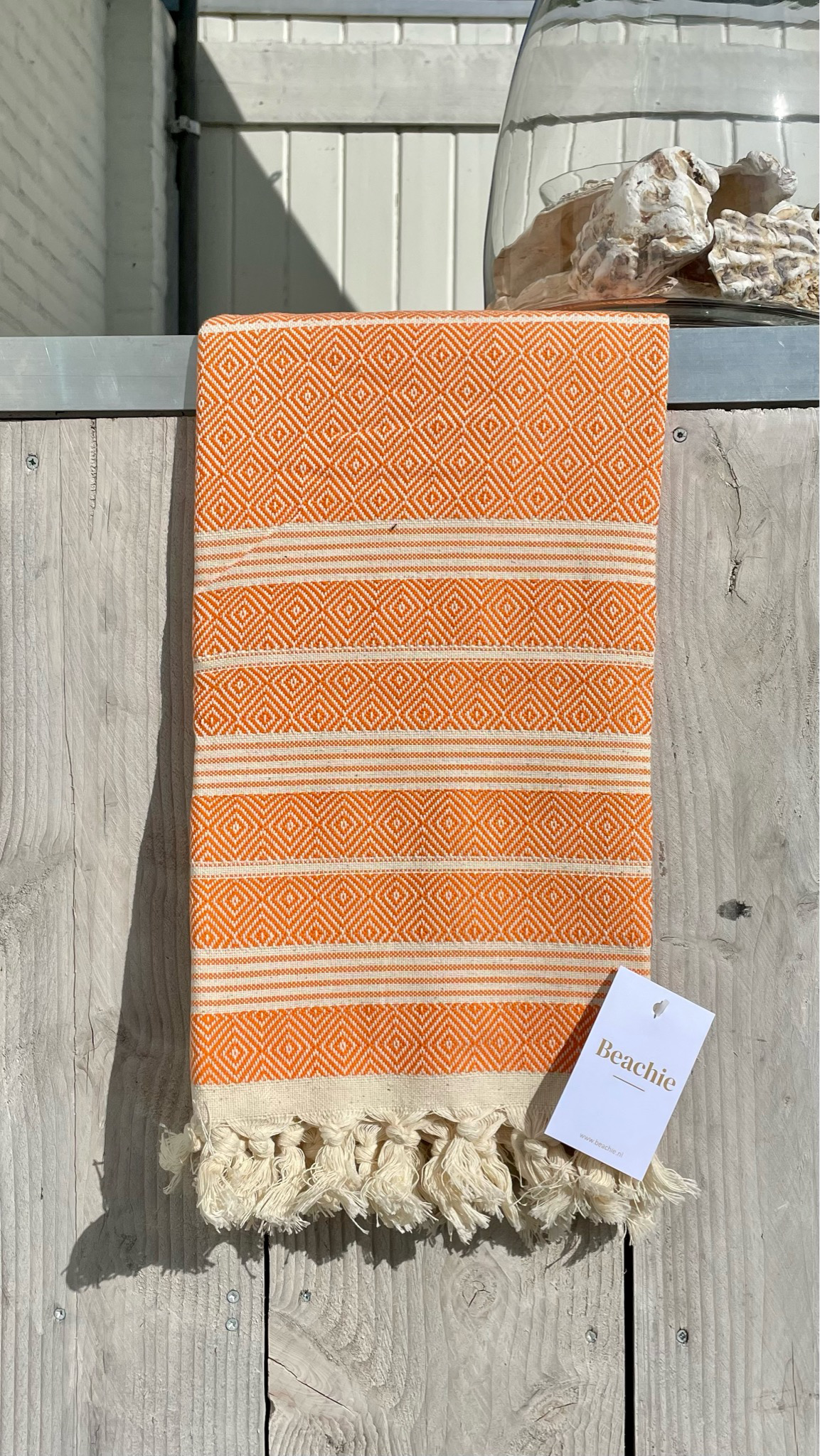 Beachie Blanes oranje/ivoor