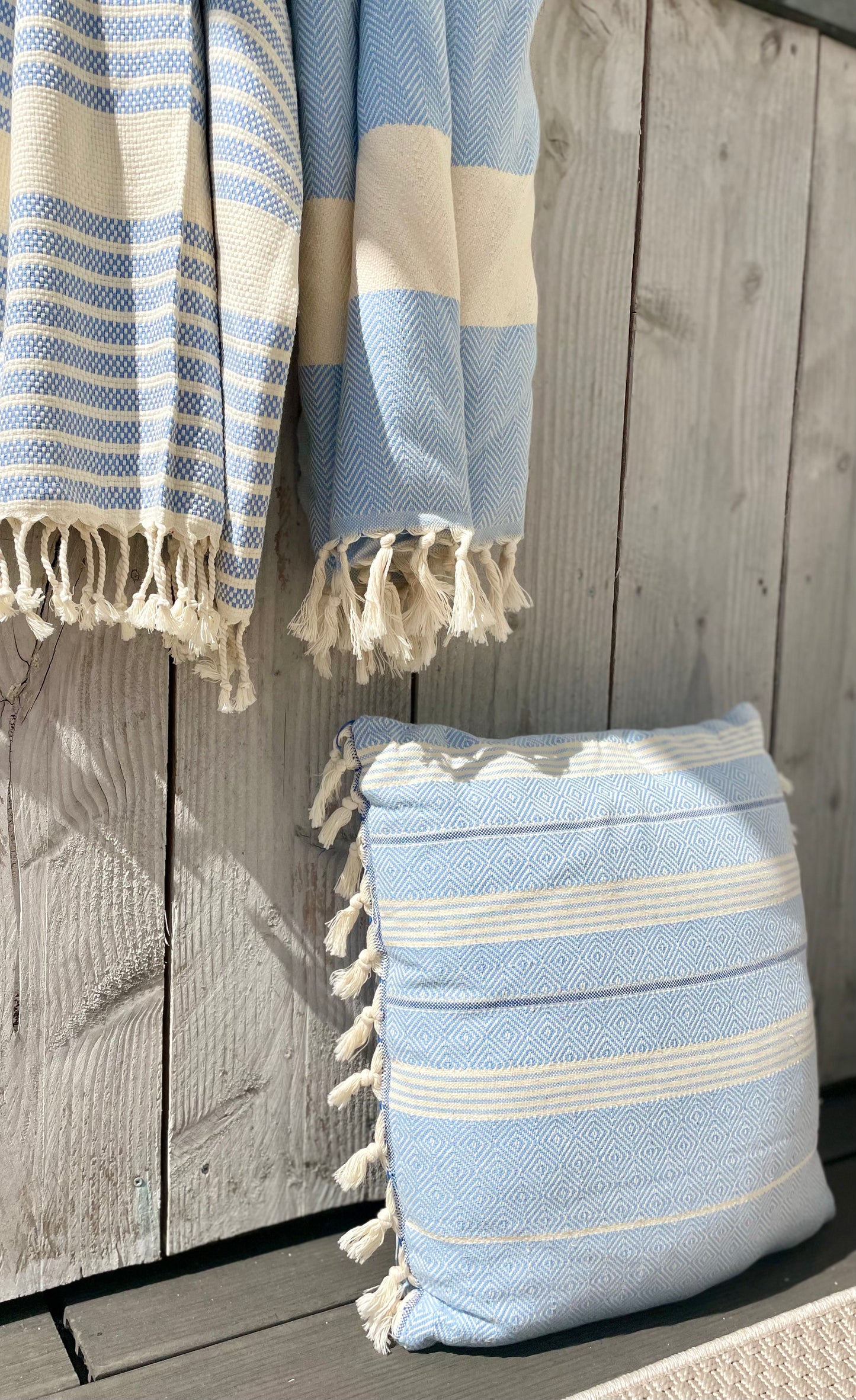 Beachie kussen Blanes licht blauw 50 x 50 cm